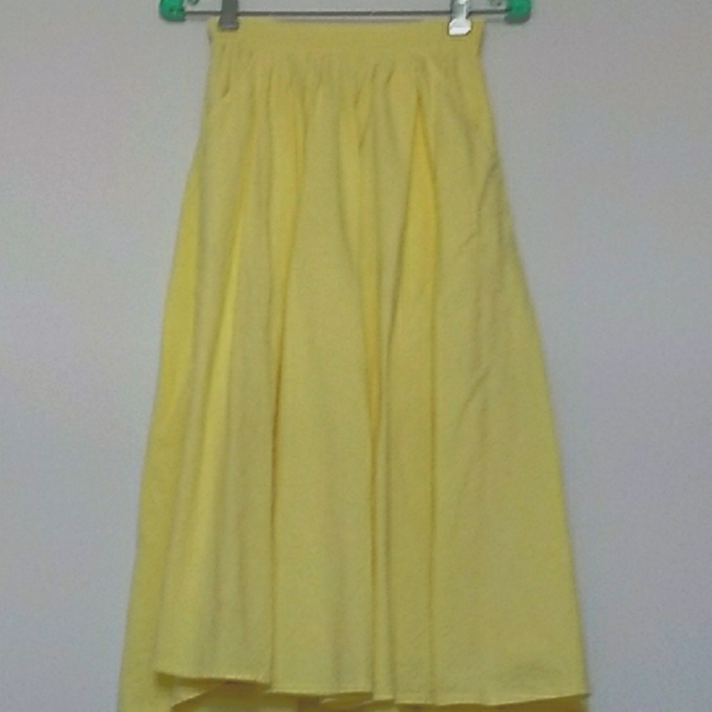 Sunny Yellow Midi Skirt for Women